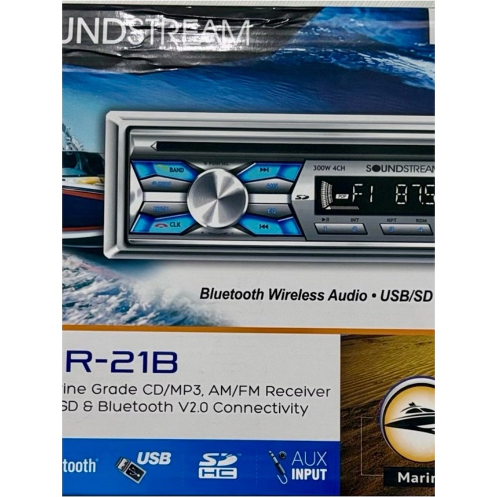 SMR-21B Car/Truck/Golf Cart & More Brand-New Radio - Silver